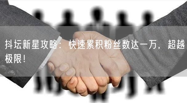 抖坛新星攻略：快速累积粉丝数达一万，超越极限！