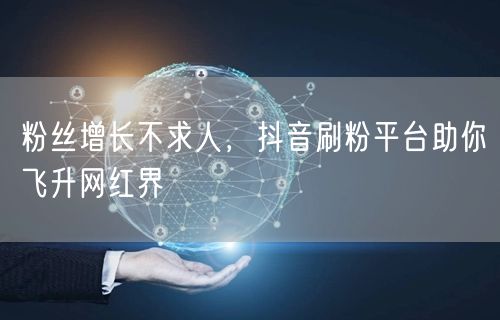 粉丝增长不求人，抖音刷粉平台助你飞升网红界