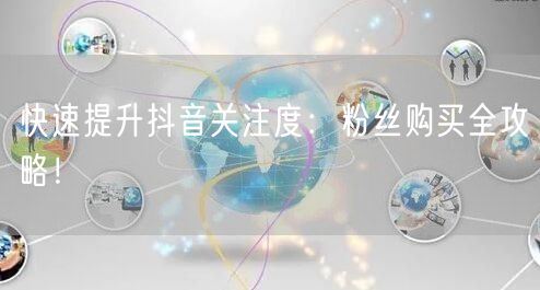 快速提升抖音关注度：粉丝购买全攻略！