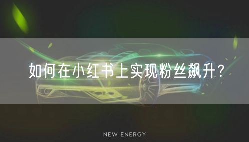 如何在小红书上实现粉丝飙升？
