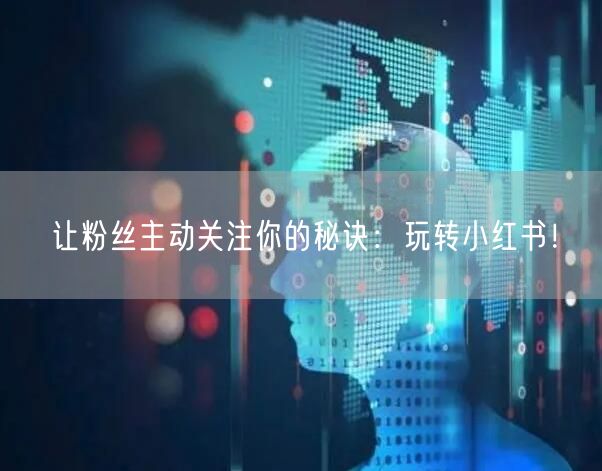 让粉丝主动关注你的秘诀：玩转小红书！